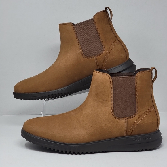 Cole Haan Grand Plus Chelsea Boots Mens Size 12 Brown Lumber/Java C38789 New - Picture 3 of 12